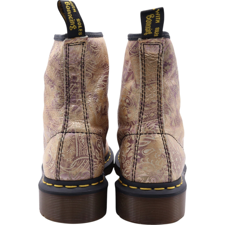 Dr. Martens All-over Pattern 8-hole Boots 4 Women's 23.0cm leather Gold type Vintage Second Hand