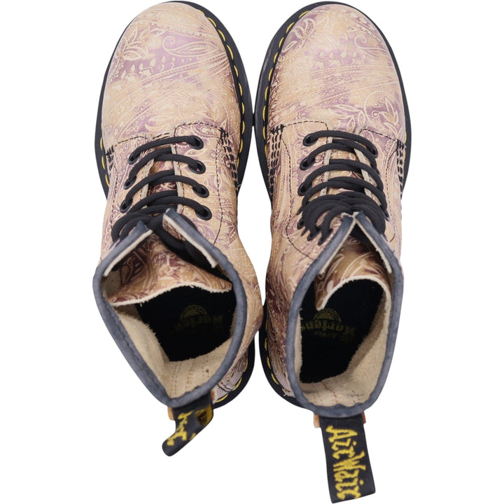 Dr. Martens All-over Pattern 8-hole Boots 4 Women's 23.0cm leather Gold type Vintage Second Hand