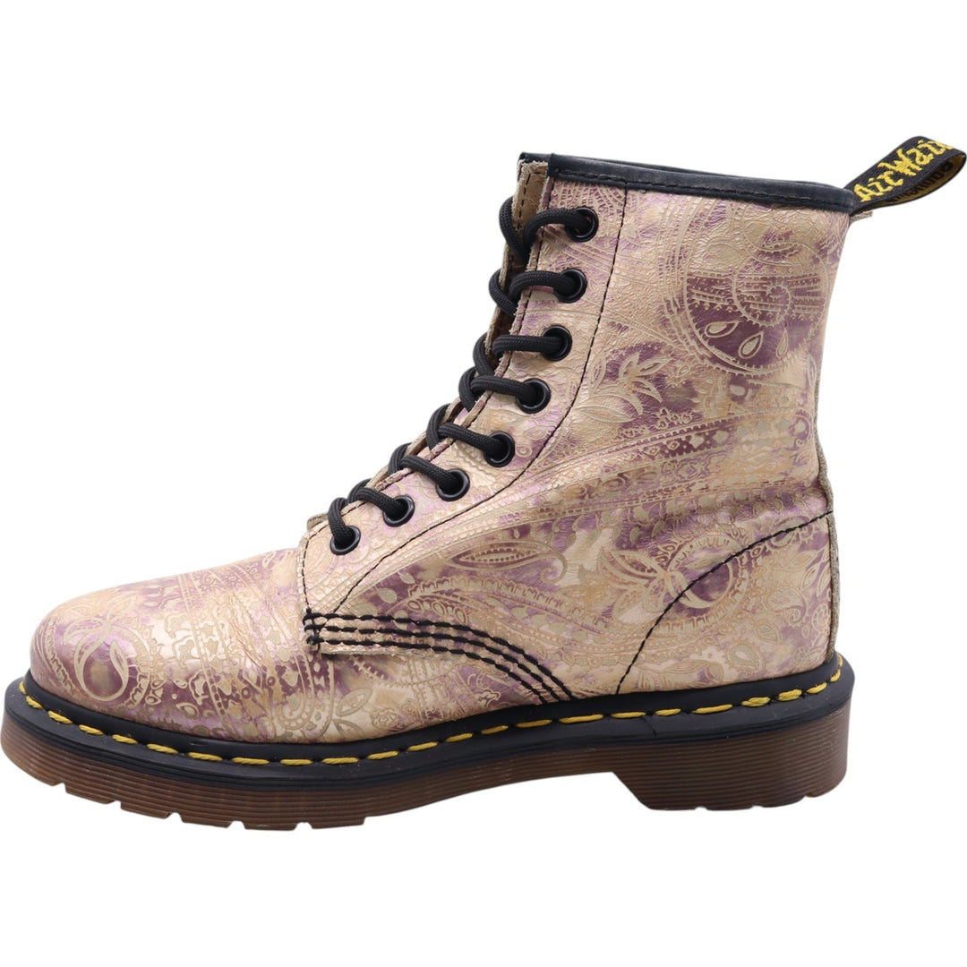 Dr. Martens All-over Pattern 8-hole Boots 4 Women's 23.0cm leather Gold type Vintage Second Hand
