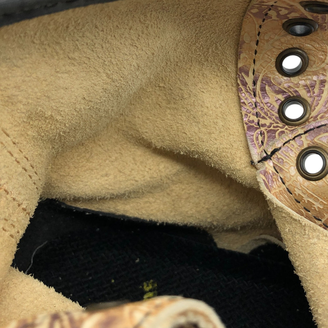 Dr. Martens All-over Pattern 8-hole Boots 4 Women's 23.0cm leather Gold type Vintage Second Hand