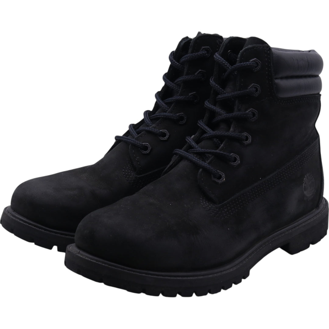 Timberland 6 inch waterproof work boots 8.5 Women's 25.5cm genuine leather black type Vintage Second Hand