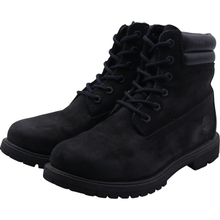 Timberland 6 inch waterproof work boots 8.5 Women's 25.5cm genuine leather black type Vintage Second Hand