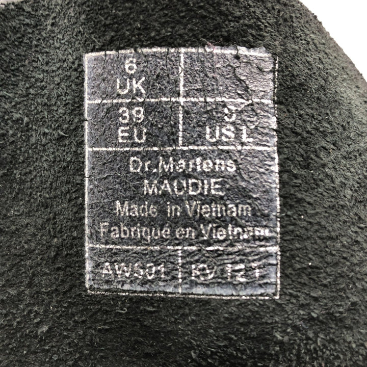 Dr. Martens Belt Boots 6 Women's 25.0cm genuine leather black type Vintage Second Hand