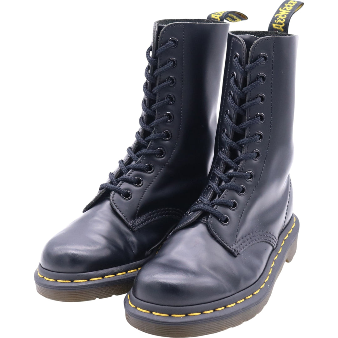 Dr. Martens 10 Hole Boots 4 Women's 22.5cm genuine leather black type Vintage Second Hand