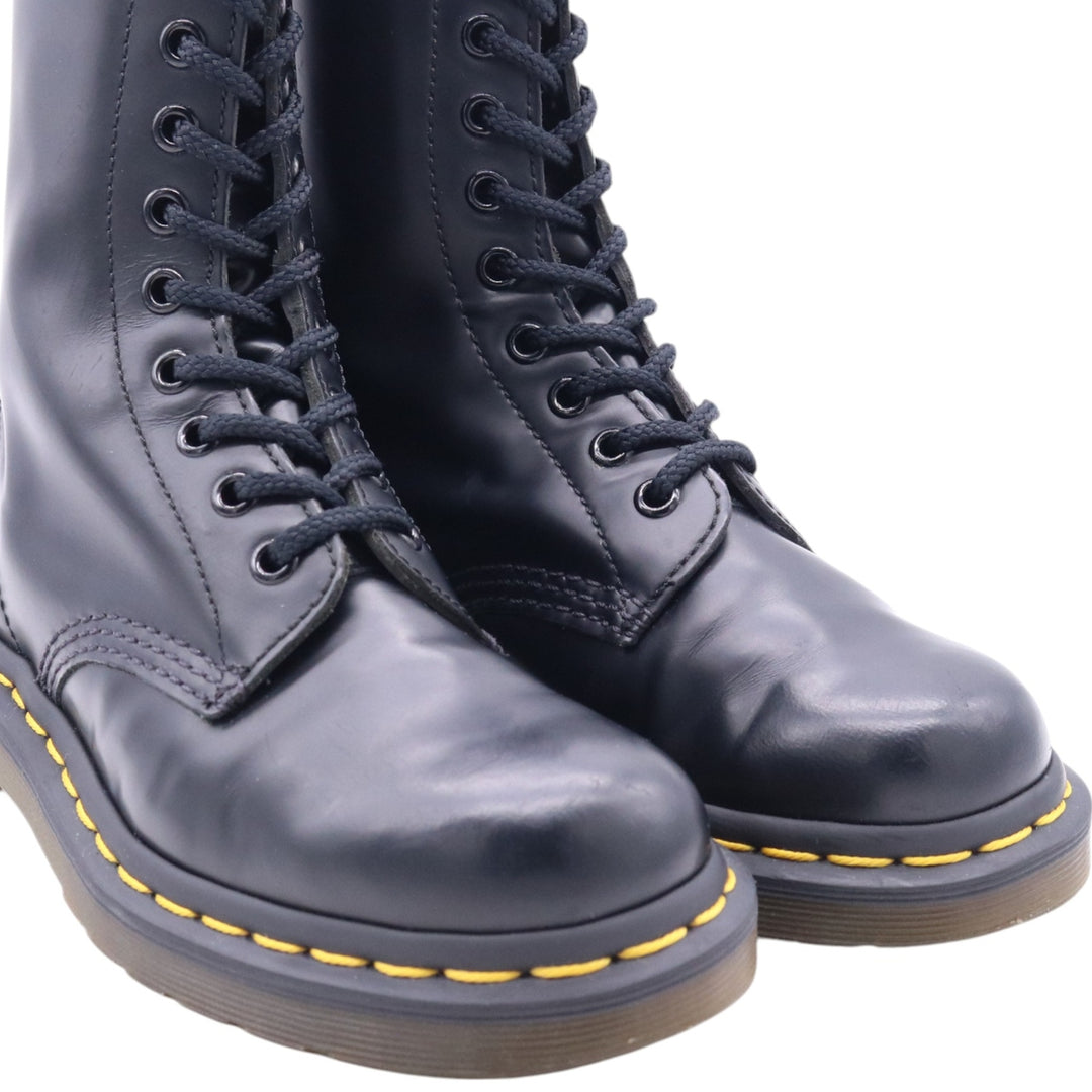 Dr. Martens 10 Hole Boots 4 Women's 22.5cm genuine leather black type Vintage Second Hand