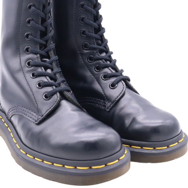 Dr. Martens 10 Hole Boots 4 Women's 22.5cm genuine leather black type Vintage Second Hand