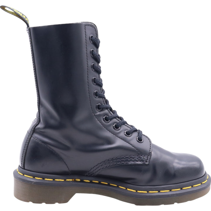 Dr. Martens 10 Hole Boots 4 Women's 22.5cm genuine leather black type Vintage Second Hand