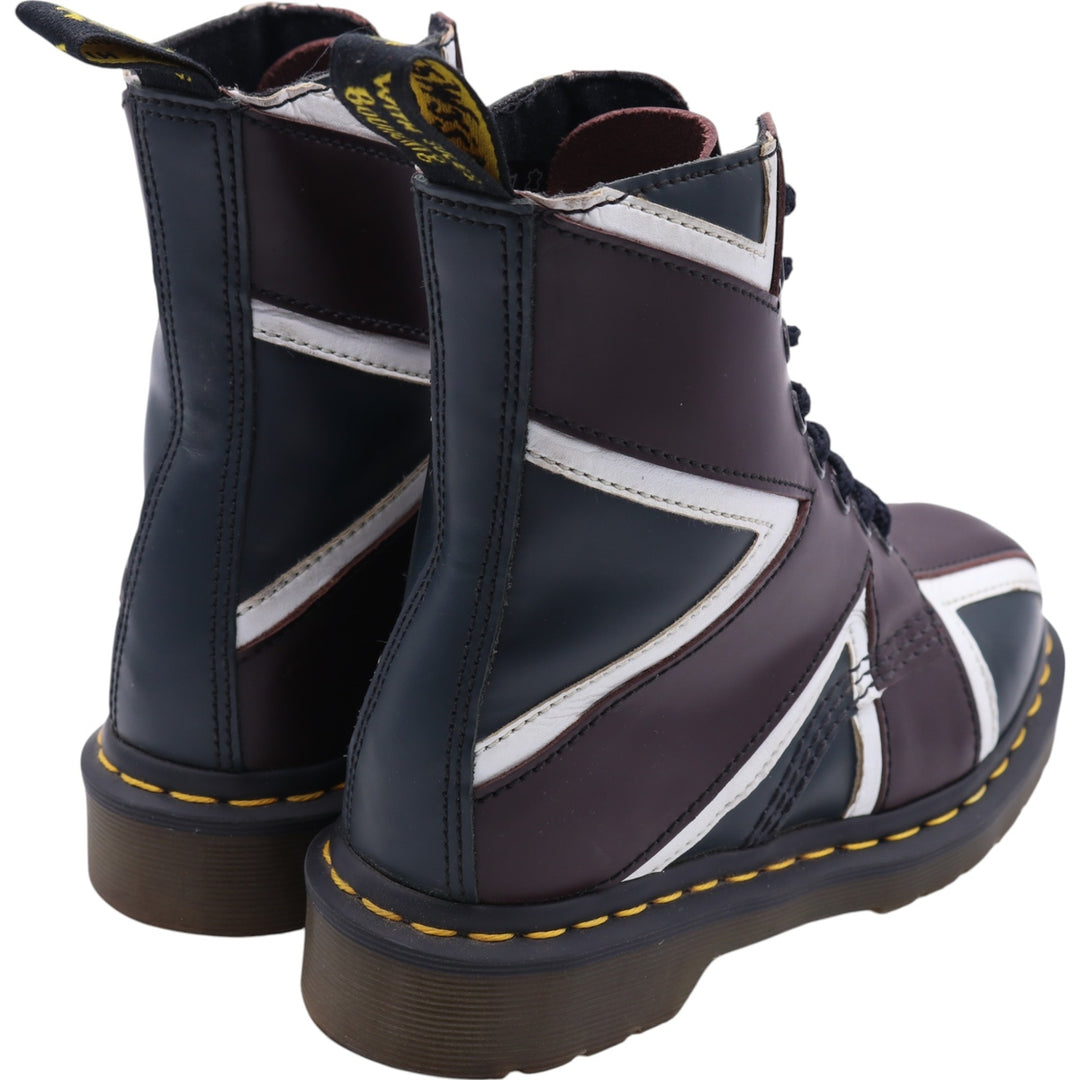 Dr. Martens National Flag Pattern 8 Hole Boots 3 Women's 21.5cm genuine leather red type Vintage Second Hand