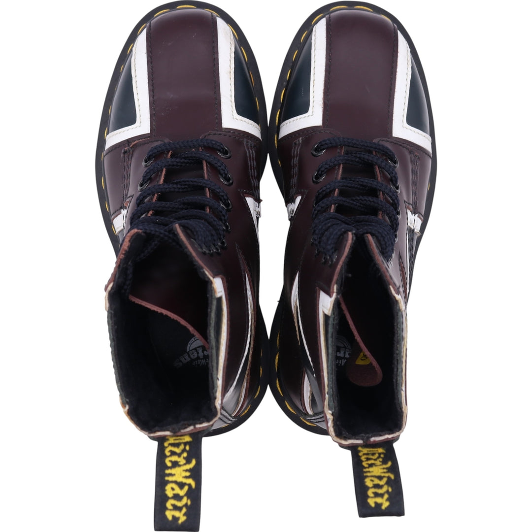 Dr. Martens National Flag Pattern 8 Hole Boots 3 Women's 21.5cm genuine leather red type Vintage Second Hand