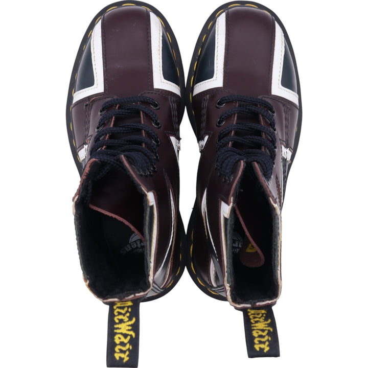 Dr. Martens National Flag Pattern 8 Hole Boots 3 Women's 21.5cm genuine leather red type Vintage Second Hand