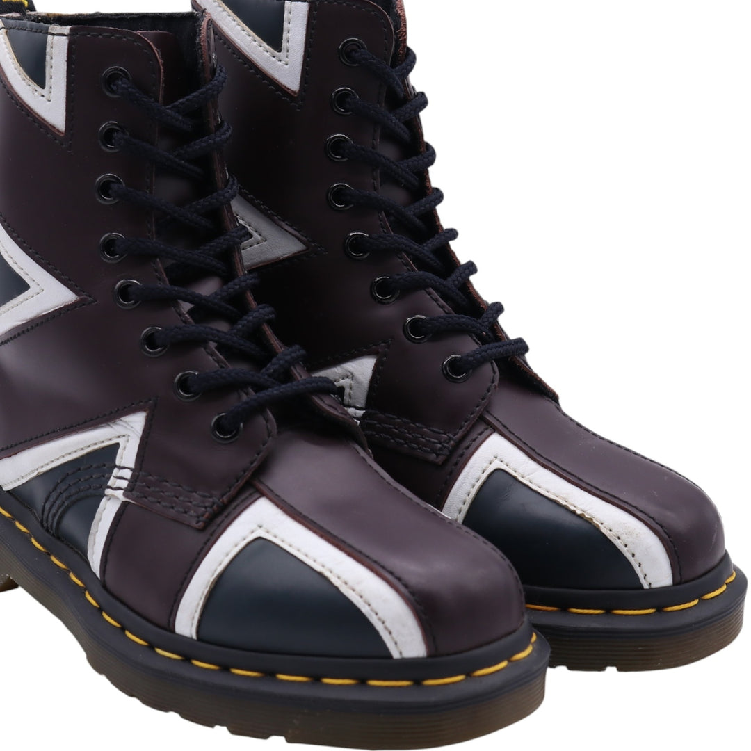 Dr. Martens National Flag Pattern 8 Hole Boots 3 Women's 21.5cm genuine leather red type Vintage Second Hand