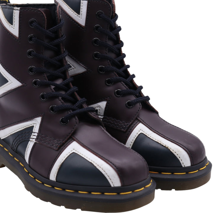 Dr. Martens National Flag Pattern 8 Hole Boots 3 Women's 21.5cm genuine leather red type Vintage Second Hand