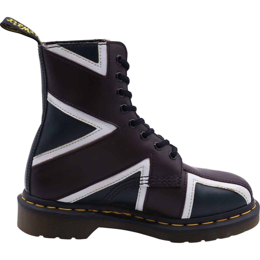 Dr. Martens National Flag Pattern 8 Hole Boots 3 Women's 21.5cm genuine leather red type Vintage Second Hand