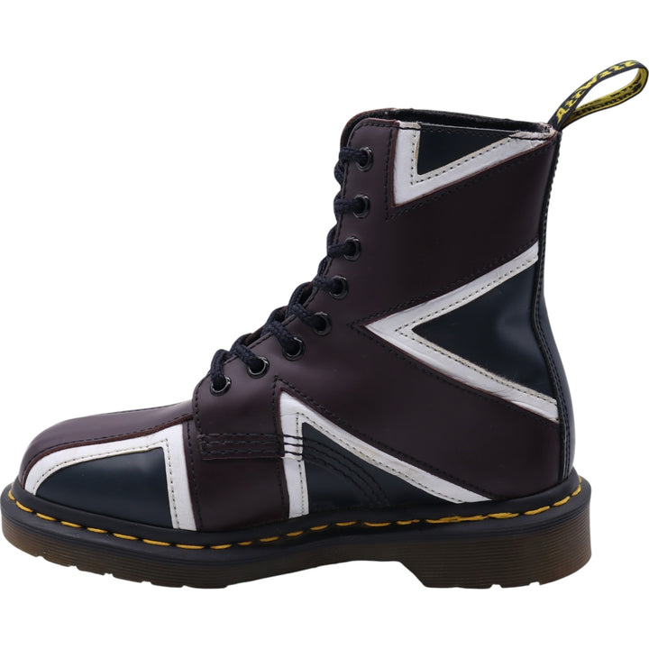 Dr. Martens National Flag Pattern 8 Hole Boots 3 Women's 21.5cm genuine leather red type Vintage Second Hand