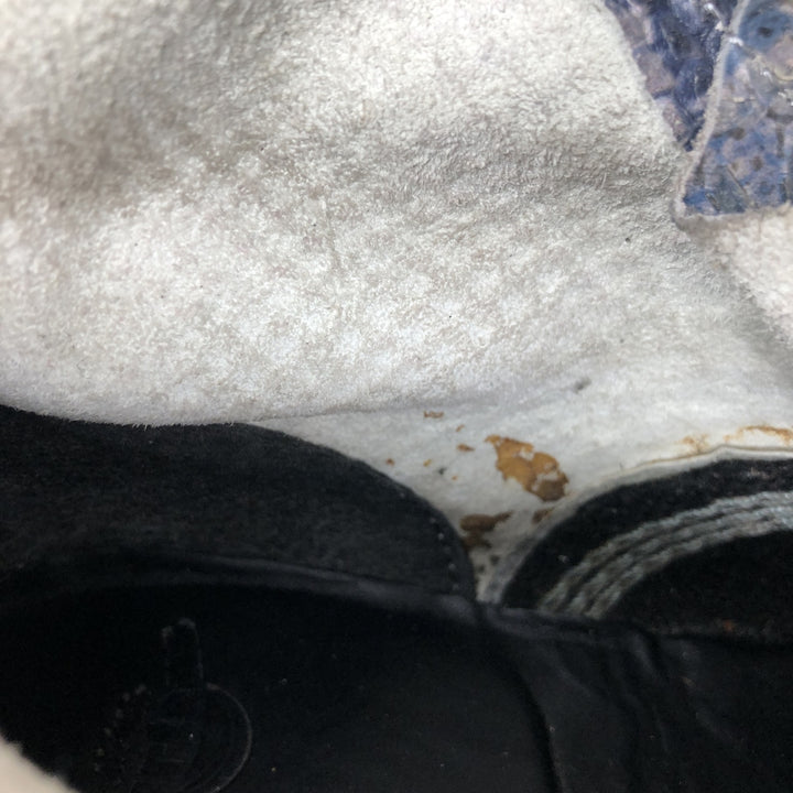 Dr. Martens Snake Pattern Python Pattern 8 Hole Boots Made in Thailand 4 Women's 23.0cm genuine leather blue type Vintage Second Hand