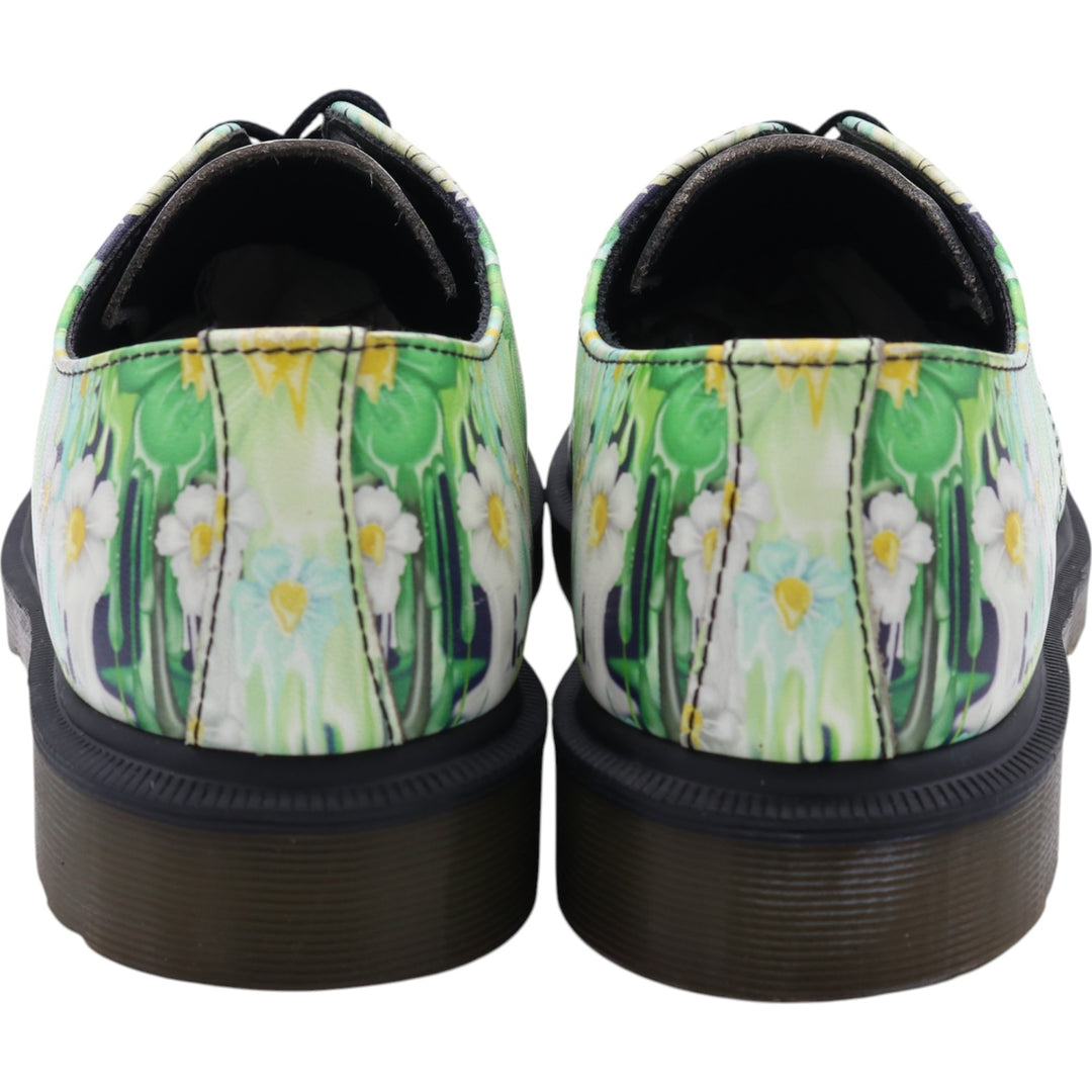 Dr. Martens Floral 3-hole shoes 4 Women's 23.0cm genuine leather green type yellow green Vintage Second Hand