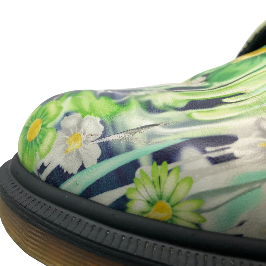 Dr. Martens Floral 3-hole shoes 4 Women's 23.0cm genuine leather green type yellow green Vintage Second Hand