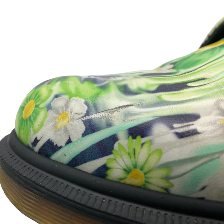 Dr. Martens Floral 3-hole shoes 4 Women's 23.0cm genuine leather green type yellow green Vintage Second Hand