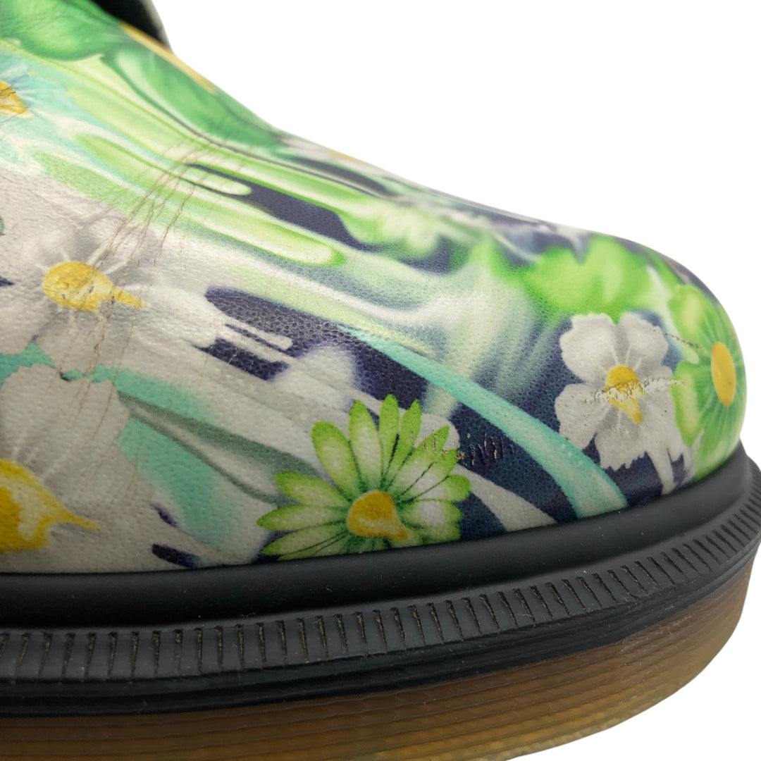 Dr. Martens Floral 3-hole shoes 4 Women's 23.0cm genuine leather green type yellow green Vintage Second Hand