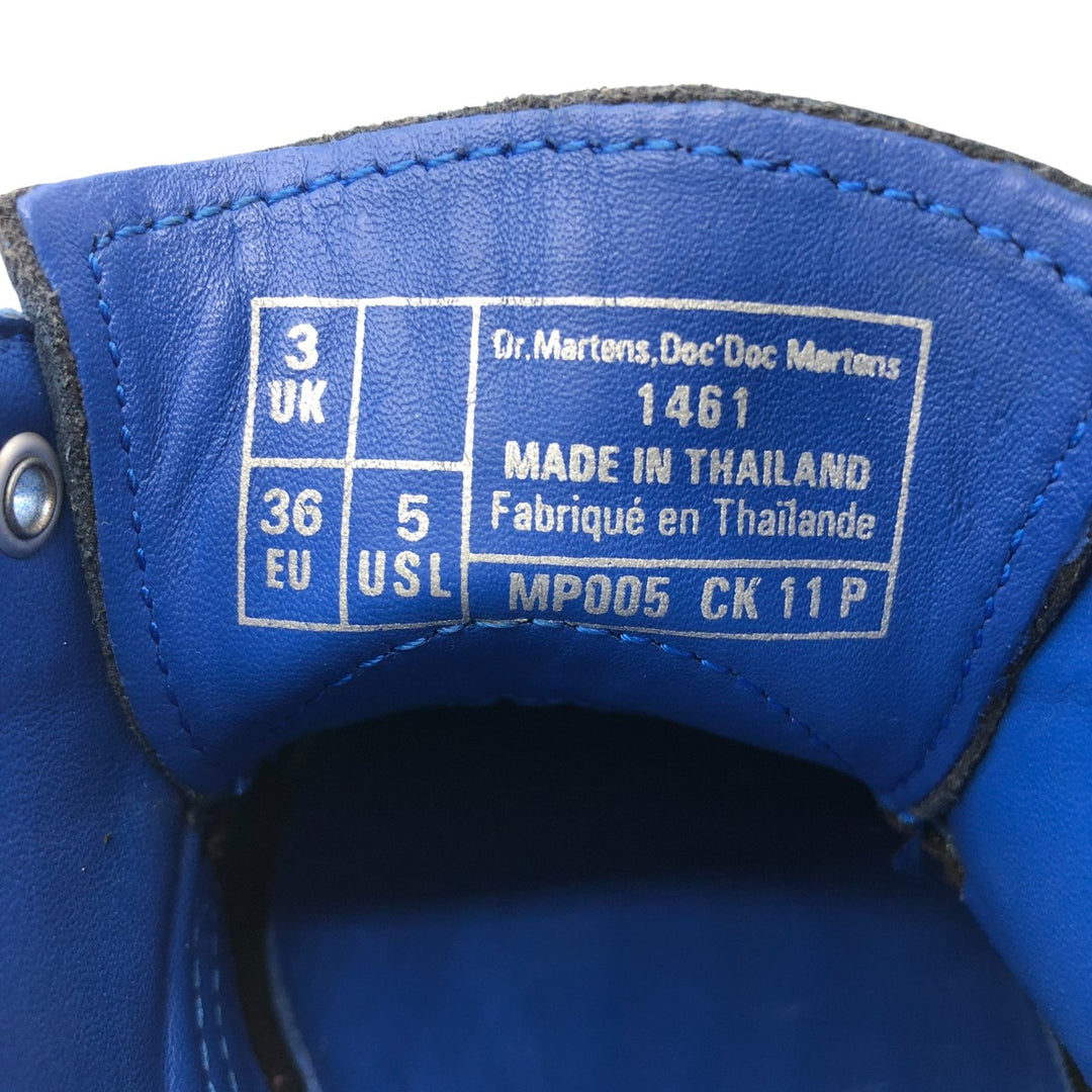 Dr. Martens 3-hole shoes 3 Women's 22.0cm genuine leather blue type Vintage Second Hand