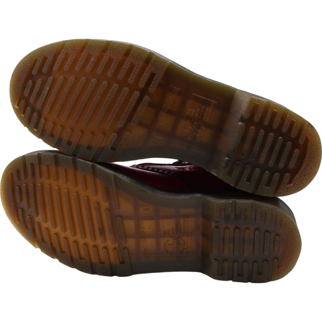 Dr. Martens Side Zip 14 Hole Boots 5 Women's 24.0cm genuine leather red type Vintage Second Hand