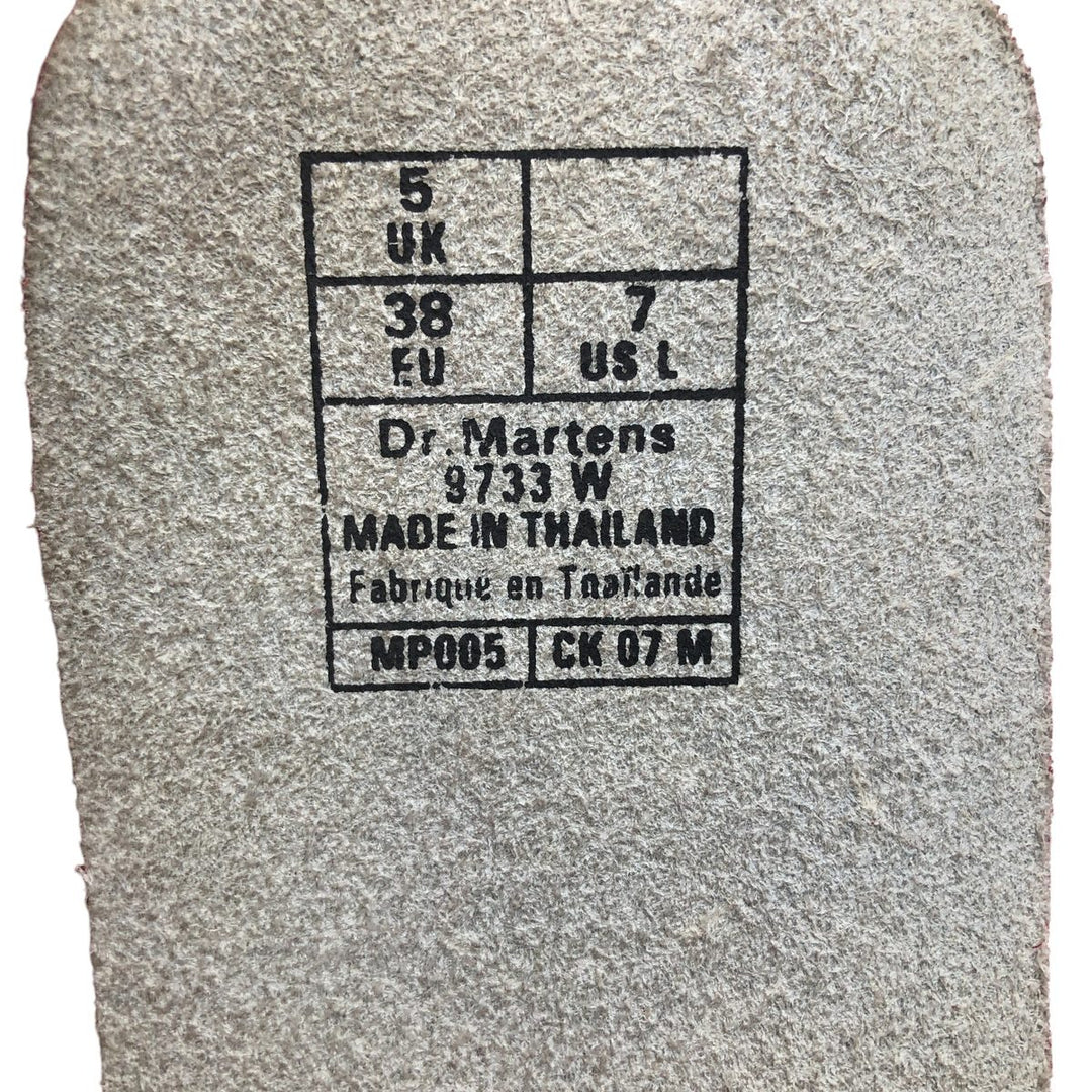 Dr. Martens Side Zip 14 Hole Boots 5 Women's 24.0cm genuine leather red type Vintage Second Hand