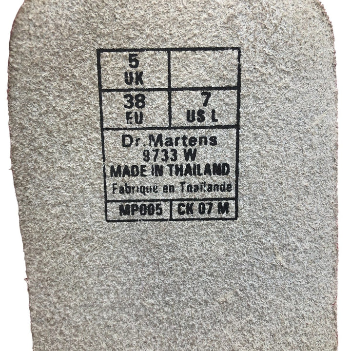 Dr. Martens Side Zip 14 Hole Boots 5 Women's 24.0cm genuine leather red type Vintage Second Hand