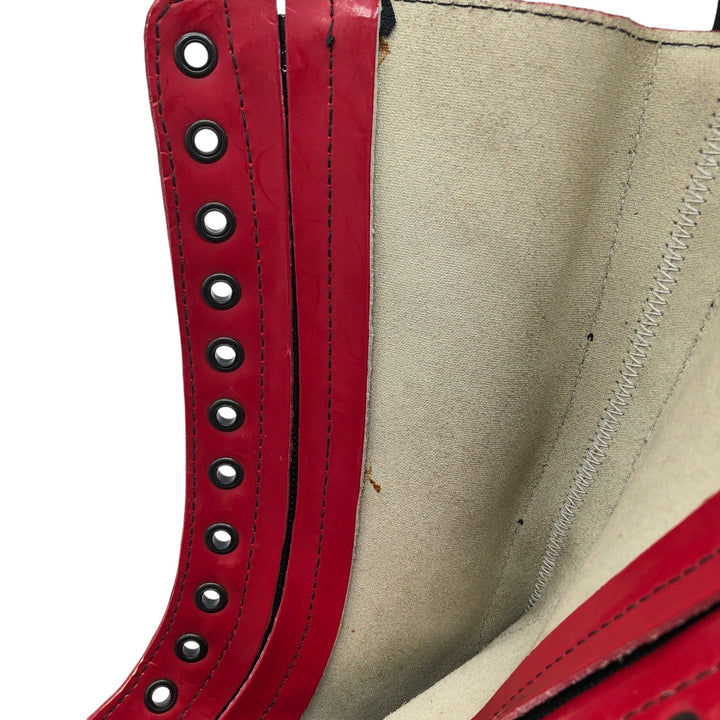 Dr. Martens Side Zip 14 Hole Boots 5 Women's 24.0cm genuine leather red type Vintage Second Hand