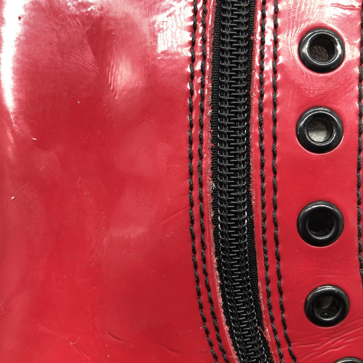 Dr. Martens Side Zip 14 Hole Boots 5 Women's 24.0cm genuine leather red type Vintage Second Hand