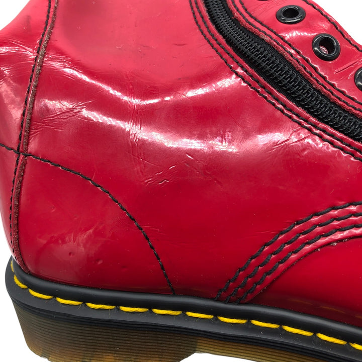 Dr. Martens Side Zip 14 Hole Boots 5 Women's 24.0cm genuine leather red type Vintage Second Hand