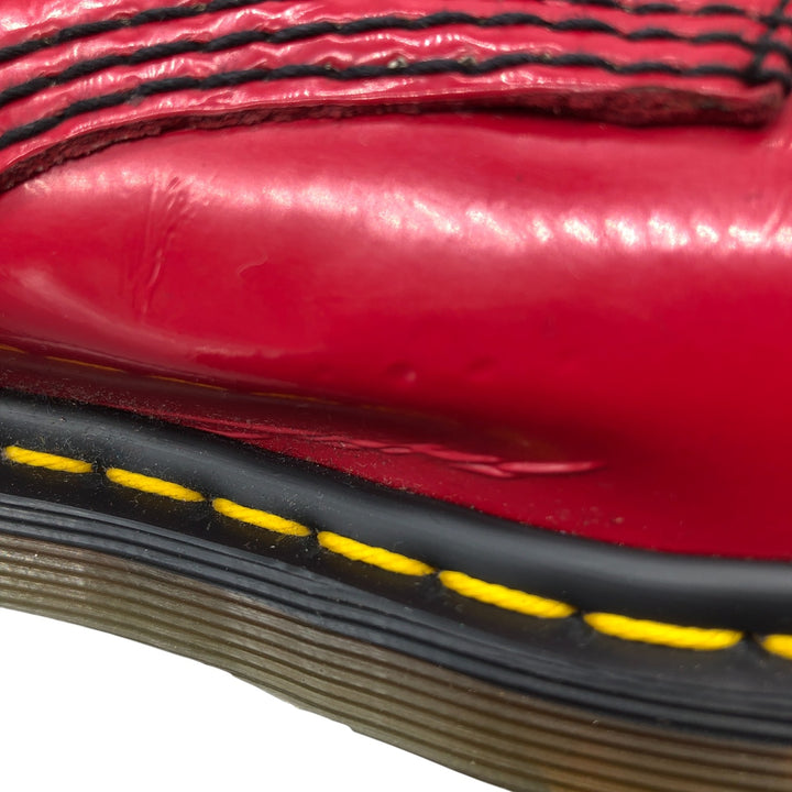 Dr. Martens Side Zip 14 Hole Boots 5 Women's 24.0cm genuine leather red type Vintage Second Hand