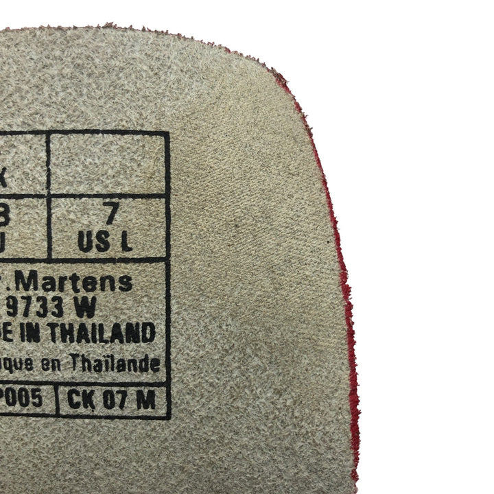 Dr. Martens Side Zip 14 Hole Boots 5 Women's 24.0cm genuine leather red type Vintage Second Hand