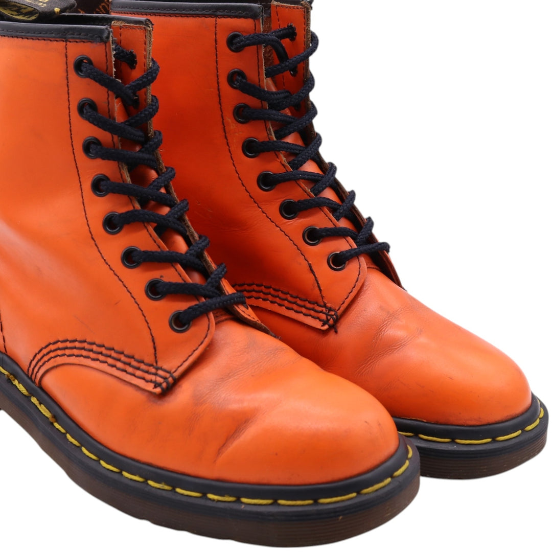 Dr. Martens 8-hole boots made in the UK 6 Women's 25.0cm genuine leather orange type Vintage Second Hand