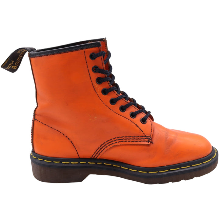 Dr. Martens 8-hole boots made in the UK 6 Women's 25.0cm genuine leather orange type Vintage Second Hand