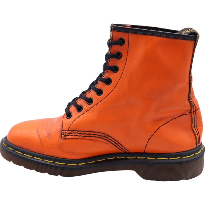 Dr. Martens 8-hole boots made in the UK 6 Women's 25.0cm genuine leather orange type Vintage Second Hand