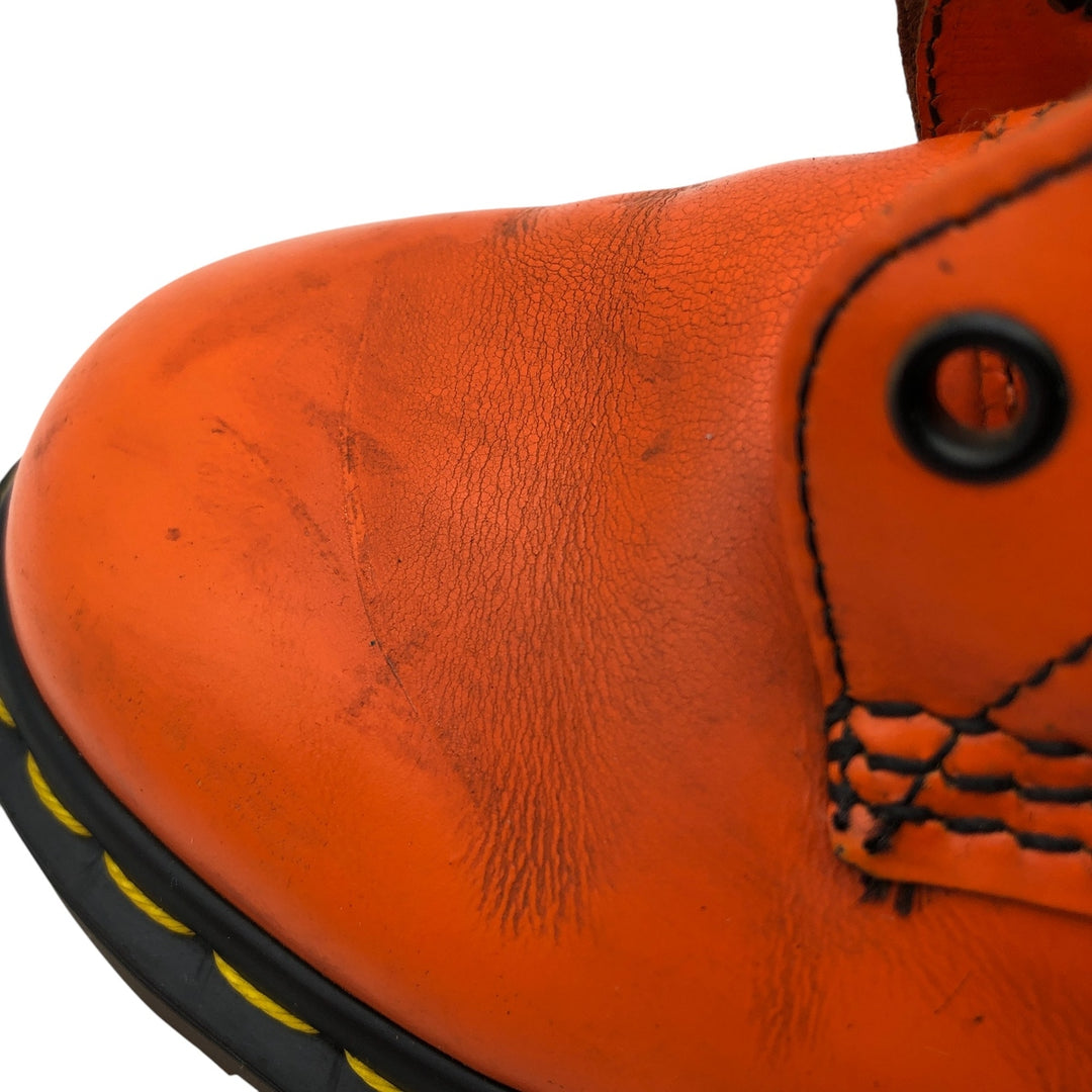 Dr. Martens 8-hole boots made in the UK 6 Women's 25.0cm genuine leather orange type Vintage Second Hand