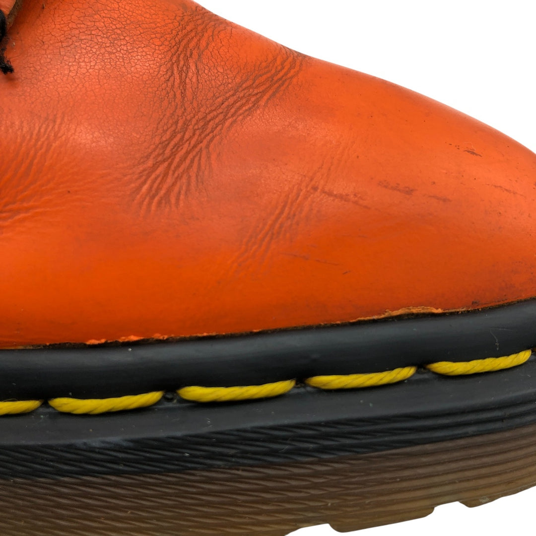 Dr. Martens 8-hole boots made in the UK 6 Women's 25.0cm genuine leather orange type Vintage Second Hand