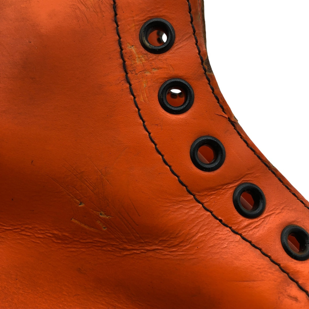 Dr. Martens 8-hole boots made in the UK 6 Women's 25.0cm genuine leather orange type Vintage Second Hand
