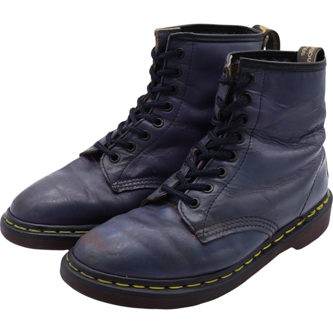 Dr. Martens 8-hole boots made in the UK 6 Women's 25.0cm genuine leather navy blue type Vintage Second Hand