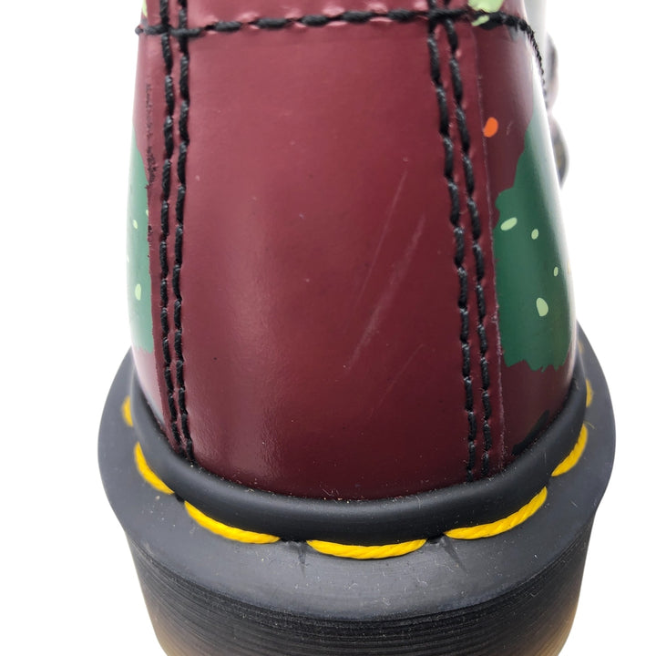 Dr. Martens SPLATTER Paint 8 Hole Boots 4 Women's 22.5cm genuine leather red type Vintage Second Hand
