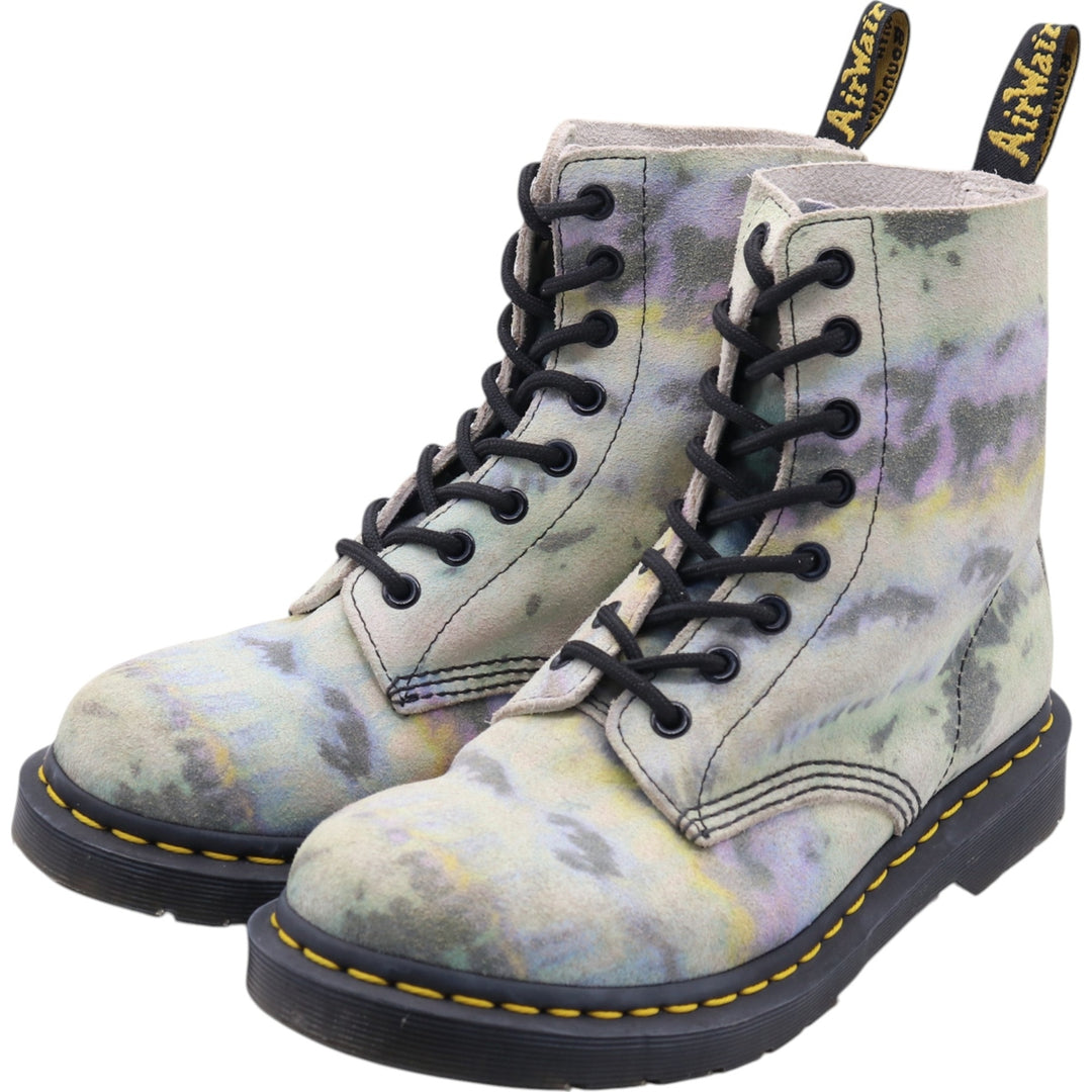 Dr. Martens All-over print suede 8-hole boots 5 Women's 24.0cm suede multicolor Vintage Second Hand