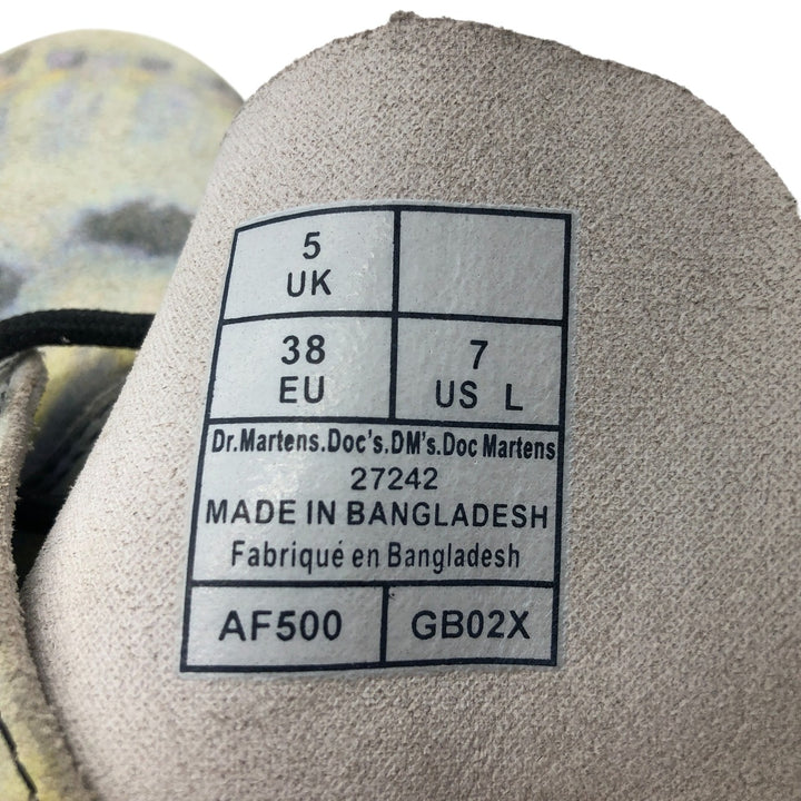 Dr. Martens All-over print suede 8-hole boots 5 Women's 24.0cm suede multicolor Vintage Second Hand