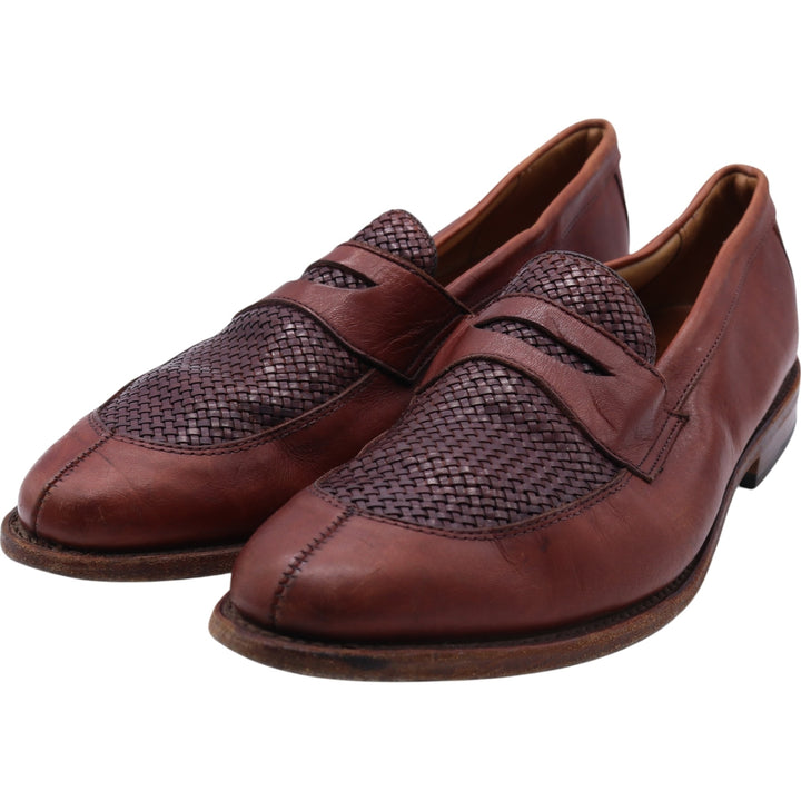 Allen Edmonds Leyland Braided Coin Loafers Made in USA 10D Men's 28.0cm genuine leather brown type Vintage Second Hand