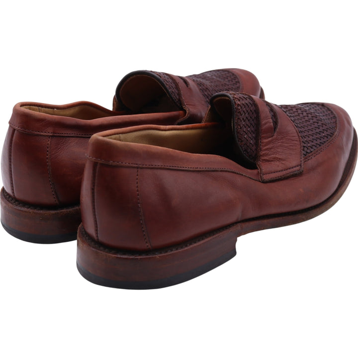 Allen Edmonds Leyland Braided Coin Loafers Made in USA 10D Men's 28.0cm genuine leather brown type Vintage Second Hand