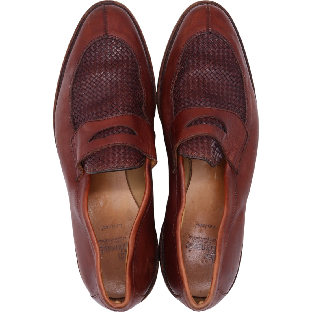 Allen Edmonds Leyland Braided Coin Loafers Made in USA 10D Men's 28.0cm genuine leather brown type Vintage Second Hand