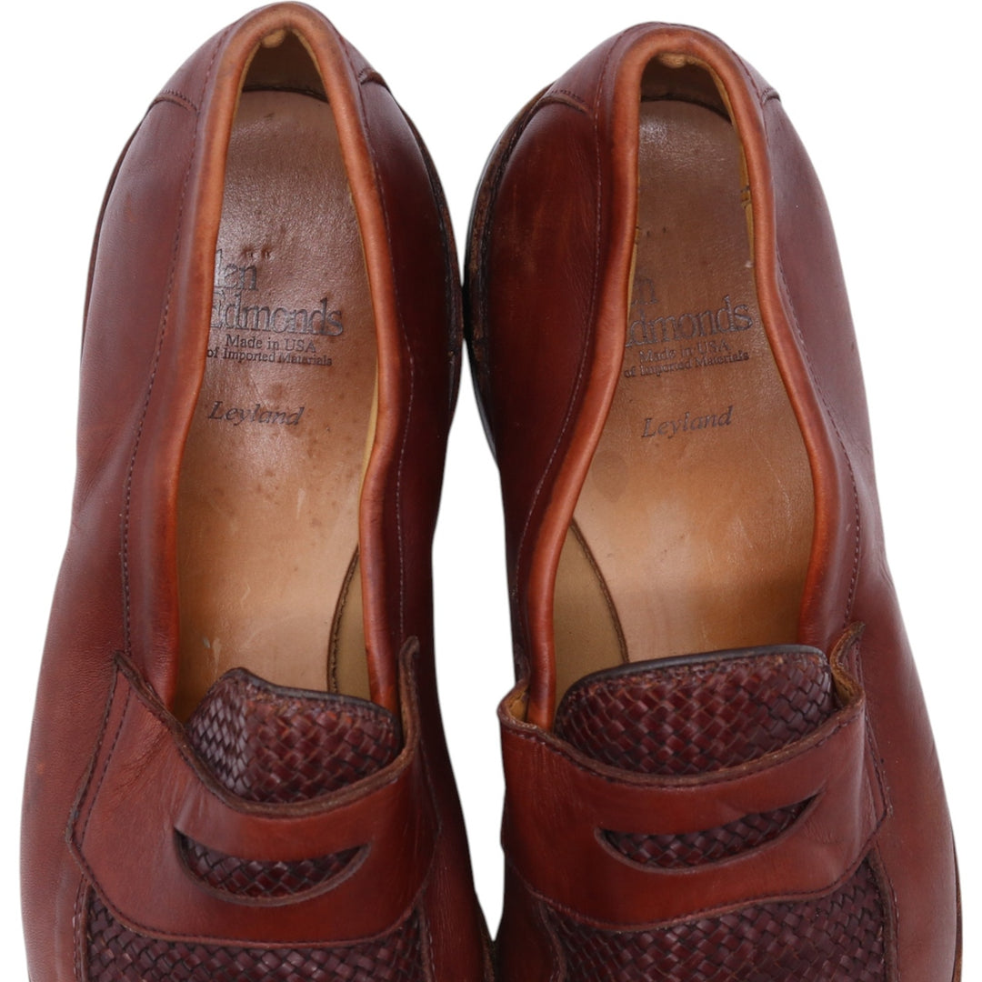Allen Edmonds Leyland Braided Coin Loafers Made in USA 10D Men's 28.0cm genuine leather brown type Vintage Second Hand