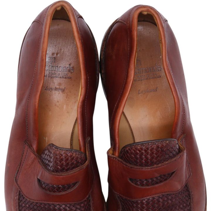 Allen Edmonds Leyland Braided Coin Loafers Made in USA 10D Men's 28.0cm genuine leather brown type Vintage Second Hand