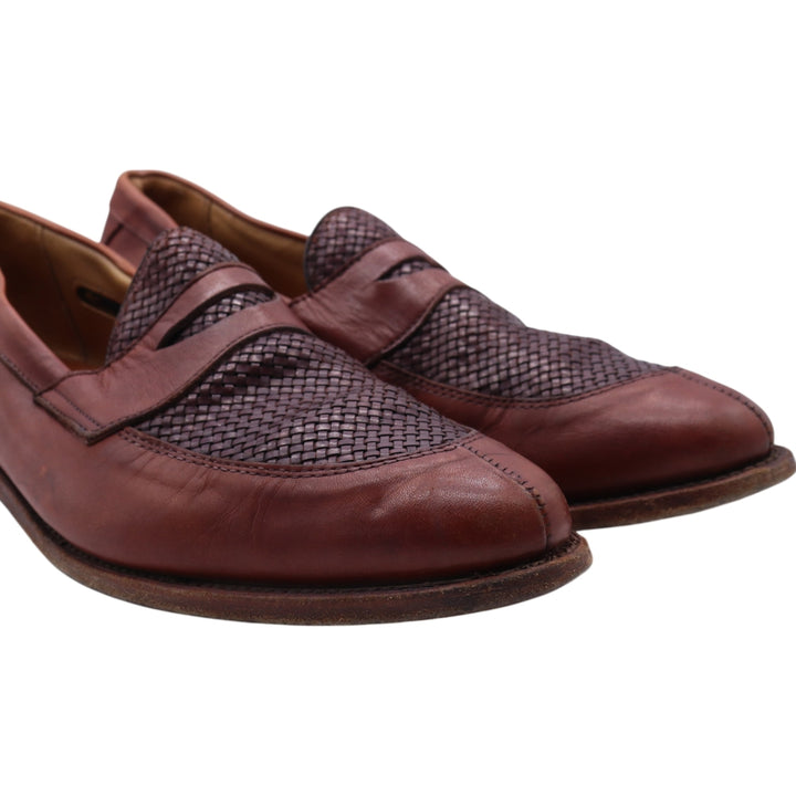 Allen Edmonds Leyland Braided Coin Loafers Made in USA 10D Men's 28.0cm genuine leather brown type Vintage Second Hand
