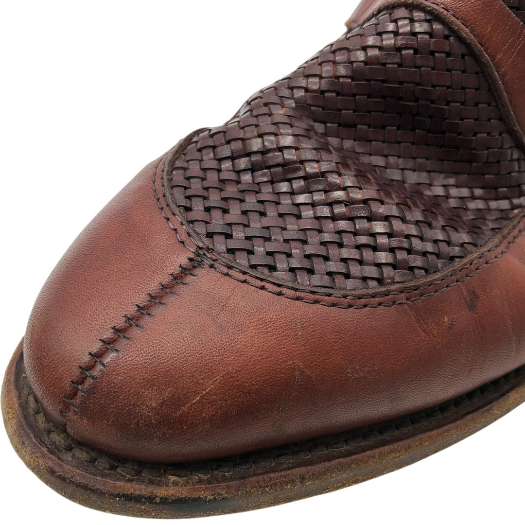 Allen Edmonds Leyland Braided Coin Loafers Made in USA 10D Men's 28.0cm genuine leather brown type Vintage Second Hand