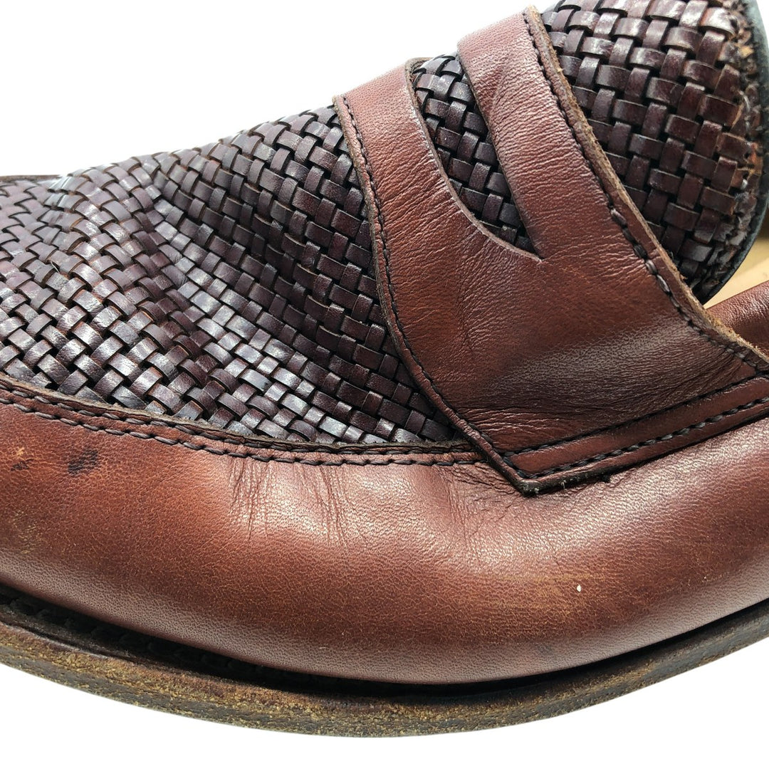 Allen Edmonds Leyland Braided Coin Loafers Made in USA 10D Men's 28.0cm genuine leather brown type Vintage Second Hand